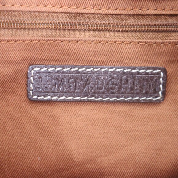 ❄ J. McLaughlin NWOT Brown Pebble Grain Leather Purse Handbag Hobo Satchel - Picture 9 of 10